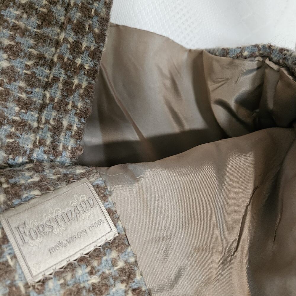 Forstmann XLarge Womens 100% Virgin Wool Houndstooth Tweed Blazer Jacket Classic - Picture 8 of 11